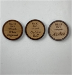 A Limited Edition Masters Tournament Amen Corner Wooden Ball Marker Set in Engraved Presentation Box