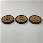 A Limited Edition Masters Tournament Amen Corner Wooden Ball Marker Set in Engraved Presentation Box