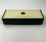 A Limited Edition Masters Tournament Amen Corner Wooden Ball Marker Set in Engraved Presentation Box