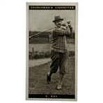 1927 Churchman Cigarettes Famous Golfers Series Number 34 Edward Ray