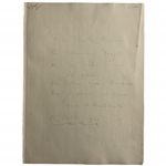 Charles CB Macdonald Signed 1930 Personal Message on Flyleaf Page JSA ALOA