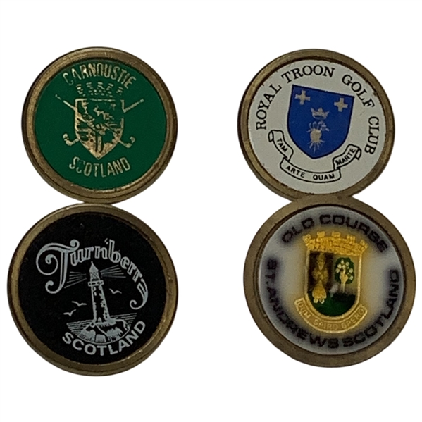 Four British Open Championship Venue Ball Markers