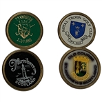 Four British Open Championship Venue Ball Markers