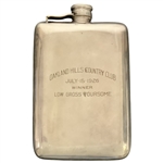 1926 Oakland Hills Country Club Winners Silver-Plated Trophy Hip Flask 
