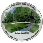 1981 United States Open Championship Rules Merion Committee Porcelain Plate - Ltd. Ed.