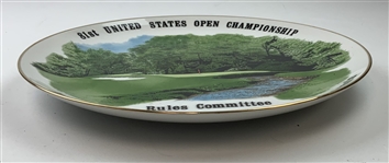 1981 United States Open Championship Rules Merion Committee Porcelain Plate - Ltd. Ed.