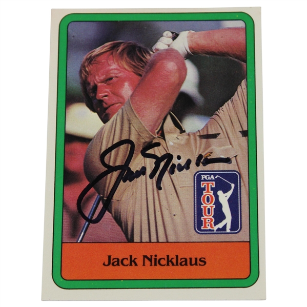 Jack Nicklaus Signed 1981 Donruss Golf Rookie Card JSA ALOA