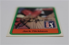Jack Nicklaus Signed 1981 Donruss Golf Rookie Card JSA ALOA