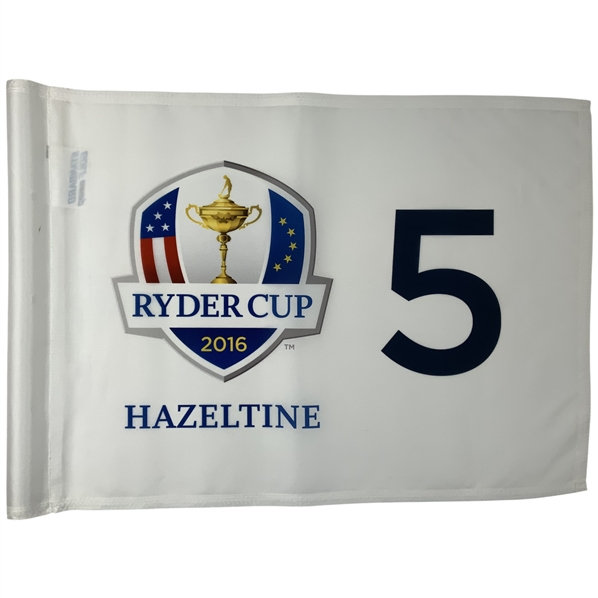 2016 Ryder Cup at Hazeltine National Golf Club Hole 5 Flown Game Used Flag