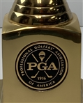 Professional Golfers' Association of America Polished Brass Table Lamp with Black Shade