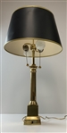 Professional Golfers' Association of America Polished Brass Table Lamp with Black Shade