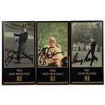 Jack Nicklaus (2) & Gary Player Signed 1993 Grand Slam Ventures Champions of Golf The Masters Collection Cards JSA ALOA