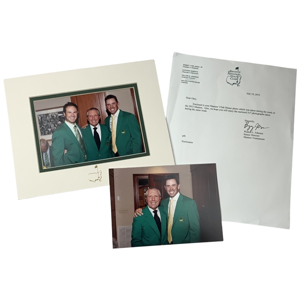 A Group of Official 2012 Masters Tournament Photography and Correspondence Addressed to Gary Player