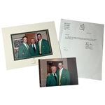 A Group of Official 2012 Masters Tournament Photography and Correspondence Addressed to Gary Player