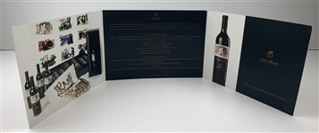 Gary Player Signed Quoin Rock 2004 Vintage Major Championship Series Augusta 1961 Wine Bottle and Brochure JSA ALOA