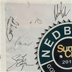 Framed Multi-Signed 2011 Nedbank Golf Challenge Sun City Pin Flag and Player Photo Display JSA ALOA