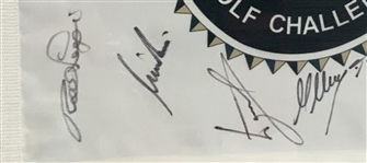 Framed Multi-Signed 2011 Nedbank Golf Challenge Sun City Pin Flag and Player Photo Display JSA ALOA