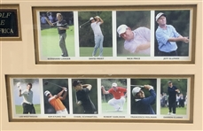 Framed Multi-Signed 2011 Nedbank Golf Challenge Sun City Pin Flag and Player Photo Display JSA ALOA