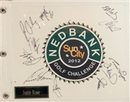 Framed 2012 Nedbank Golf Challenge Multi-Signed Commemorative Flag JSA ALOA