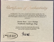 Framed 2012 Nedbank Golf Challenge Multi-Signed Commemorative Flag JSA ALOA