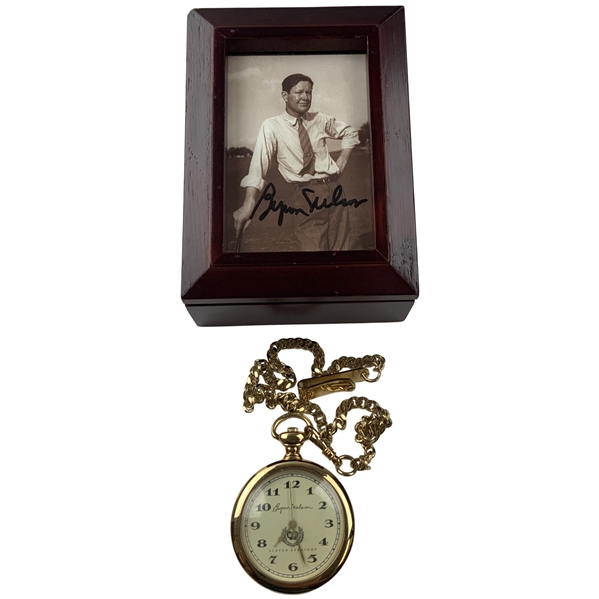 Byron Nelson LTD ED Eleventh Straight Pocket Watch w/ Signed Collectors Card JSA ALOA
