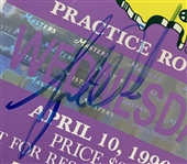 Tiger Woods Signed 1996 Masters 'Famous Tiger-Jack-Arnie' Wednesday Practice Round Ticket JSA #ZZ38845