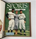 A Collection of 1954-1955 Sports Illustrated Magazines in Original Publisher Binders Including 1st Issue