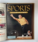 A Collection of 1954-1955 Sports Illustrated Magazines in Original Publisher Binders Including 1st Issue
