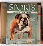 A Collection of 1954-1955 Sports Illustrated Magazines in Original Publisher Binders Including 1st Issue