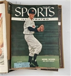 A Collection of 1954-1955 Sports Illustrated Magazines in Original Publisher Binders Including 1st Issue