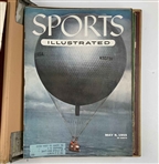 A Collection of 1954-1955 Sports Illustrated Magazines in Original Publisher Binders Including 1st Issue