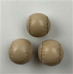 Three Vintage Stitched Leather Sports Balls by Stag - Reproduction