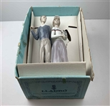 Lladro Glazed Porcelain Golfing Couple Figurine No. 1453