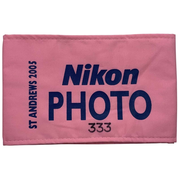 2005 St Andrews Open Championship Photographer Credential Armband - Tigers 2nd Grand Slam
