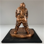 Pinehurst Country Club Putter Boy Metal Sundial Sculpture on Wooden Base