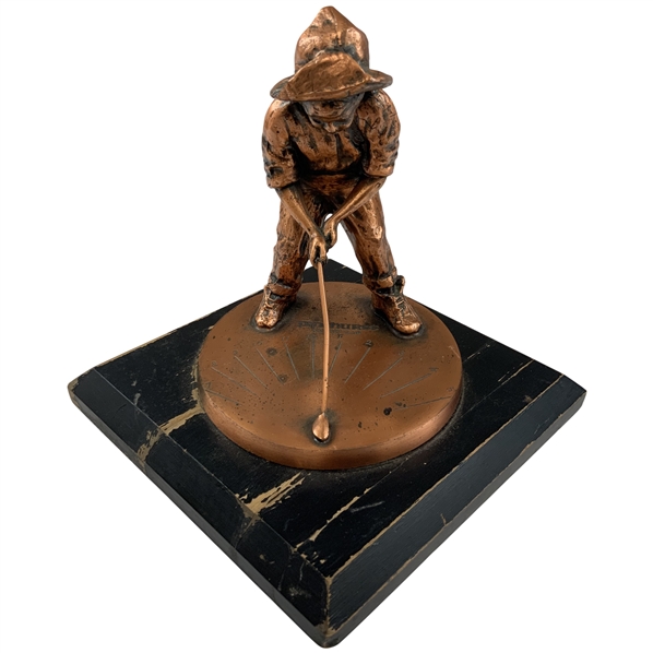 Balfour Pinehurst Country Club Putter Boy Copper Finished Metal Statue