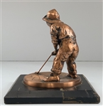 Balfour Pinehurst Country Club Putter Boy Copper Finished Metal Statue