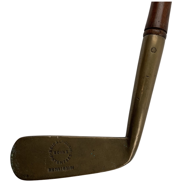 Reid and Laidlaw Edinburgh Brass Head Hickory Shaft Putter