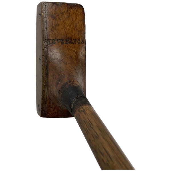 Antique Walter J Travis Hickory Shaft Wooden Putter