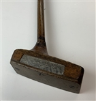 Antique Walter J Travis Hickory Shaft Wooden Putter