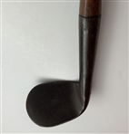 J. McAndrew Glasgow Antique Hickory Shafted Smooth Face Niblick Golf Club