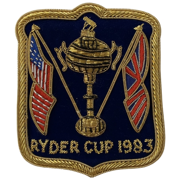 1983 Ryder Cup Gold Bullion Wire Embroidered Blazer Patch