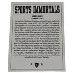 1993 Bobby Jones Vitaphone In How I Play Golf '1931' Sports Immortals Card