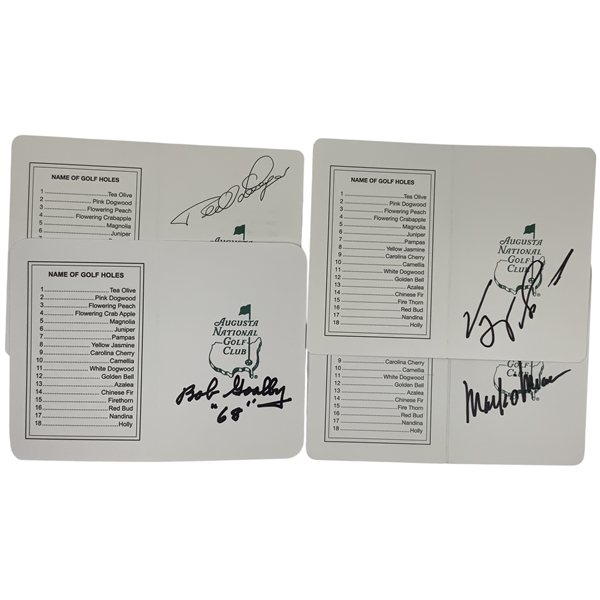 Langer, Goalby, Singh & OMeara Signed ANGC Scorecards JSA ALOA