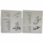 Langer, Goalby, Singh & OMeara Signed ANGC Scorecards JSA ALOA