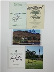 A Collection of Nine Professional Golf Course Scorecards Signed by Major Champions and Hall of Fame Members JSA ALOA