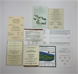 A Collection of Nine Professional Golf Course Scorecards Signed by Major Champions and Hall of Fame Members JSA ALOA