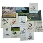 13 Signed Scorecards Mostly From Major Sites W/Corresponding Champs JSA ALOA
