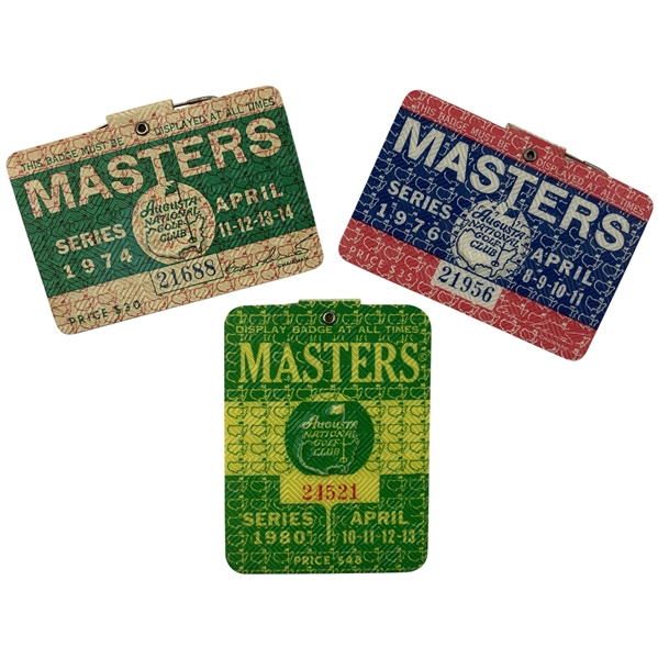 A Trio of Vintage Masters Tournament Series Badges
