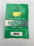 Masters Tournament Tickets 1995-2008 - Tiger Monday Masters Debut